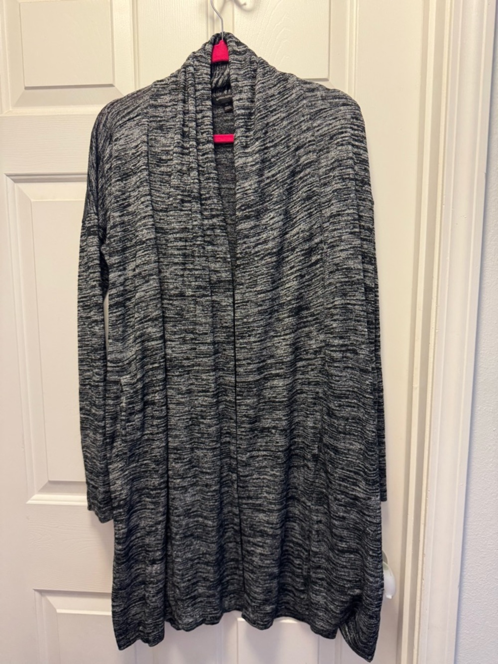 Banana Republic Gray Marled Open-Front Cardigan Lightweight